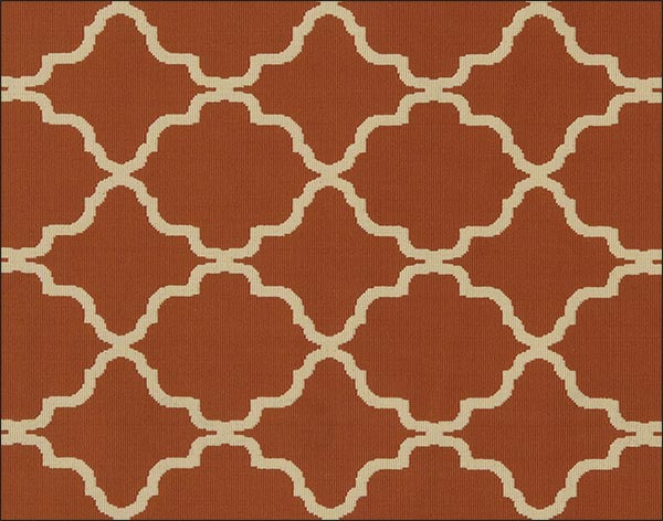 Riviera Lattice Rug - Rust