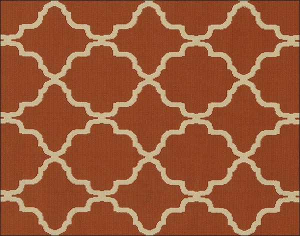 Riviera Lattice Rug - Rust