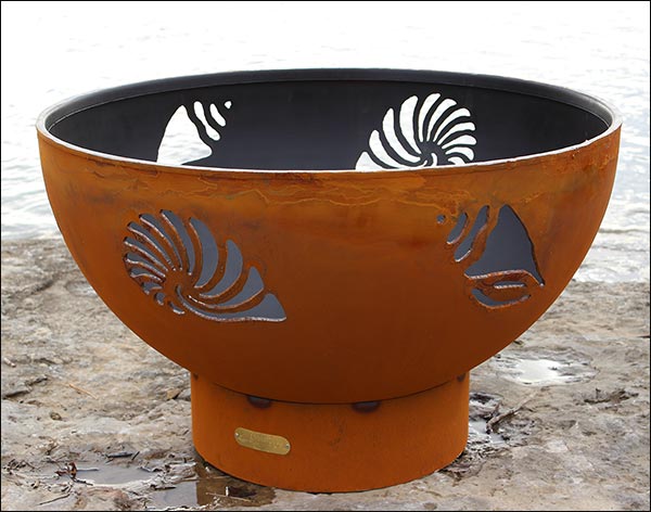Carbon Steel Sea Shell Fire Pit