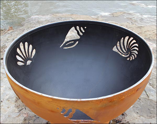 Carbon Steel Sea Shell Fire Pit
