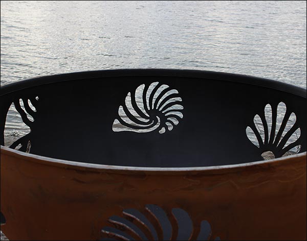 Carbon Steel Sea Shell Fire Pit
