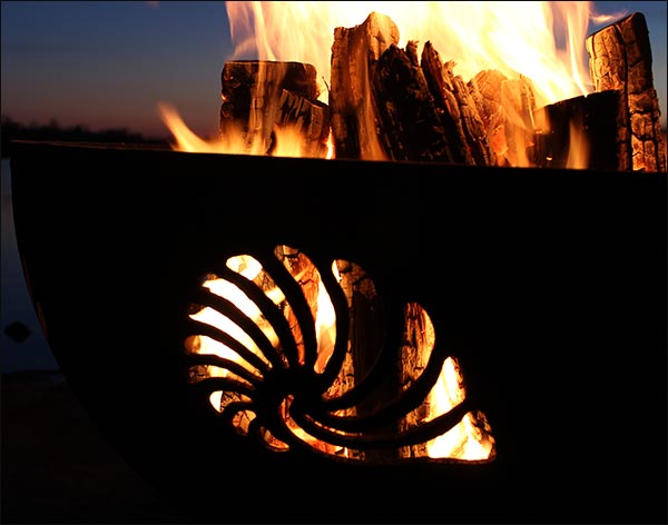 Carbon Steel Sea Shell Fire Pit