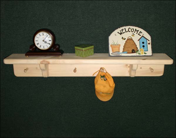 Select Pine Shelf w/Pegs