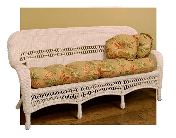 Wicker Sands Sofa w/ Cushion