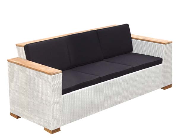 Wicker Keyes Sofa w/ Cushions