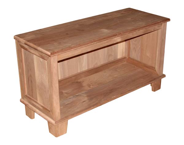 Walnut Open Storage Bench