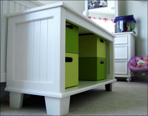 Walnut Open Storage Bench