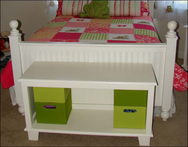 Walnut Open Storage Bench