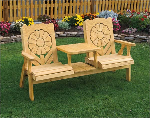 Treated Pine Sunflower Settee