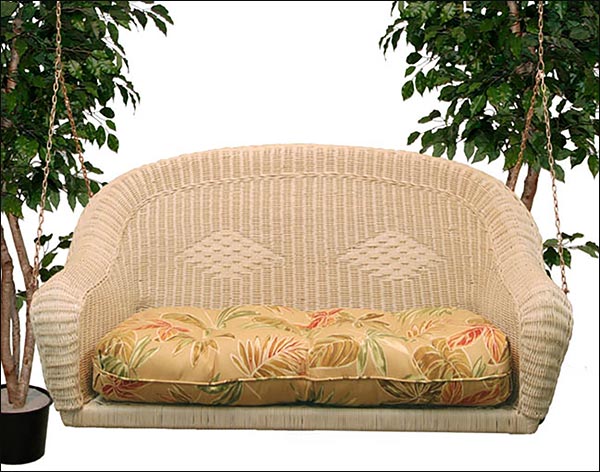 Wicker Sands Porch Swing w/ Cushion