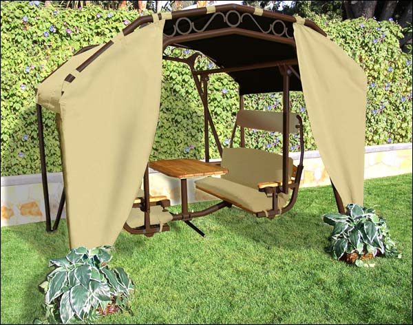 6-Person Glider Swing Patio Set