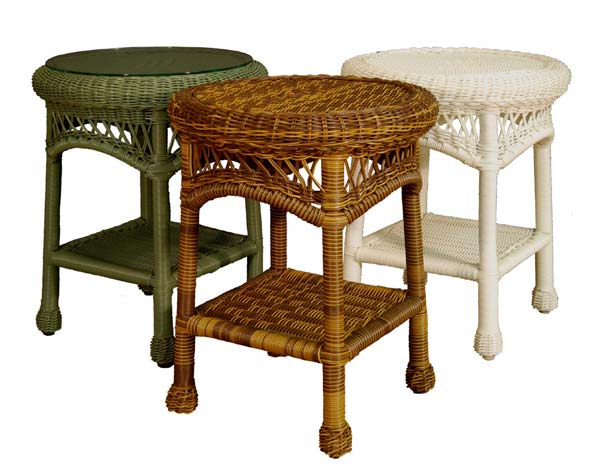 Wicker Sands Round End Table