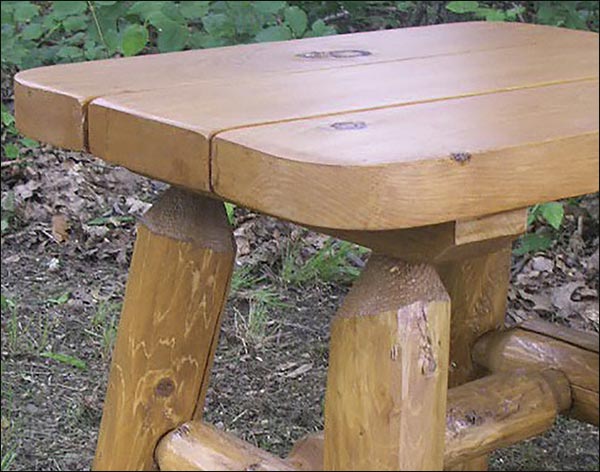 24" x 18" White Cedar Stained Table