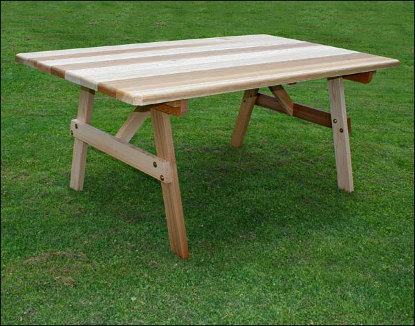 46" x 42" Red Cedar Picnic Table w/Traditional Legs