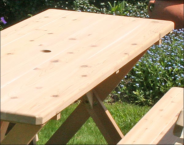 Red Cedar Cross Legged Picnic Table ONLY