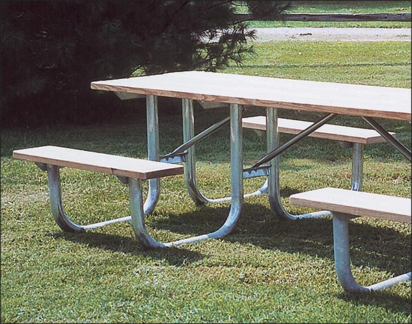 Extra Heavy-Duty Shelter Double Accessible Picnic Table