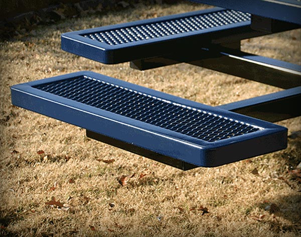 46" Square Pedestal Regal Metal Picnic Table