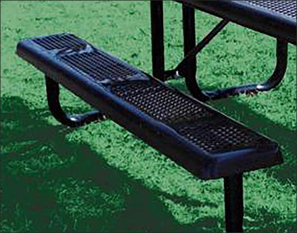 Wheelchair Accessible Perforated Metal Picnic Table