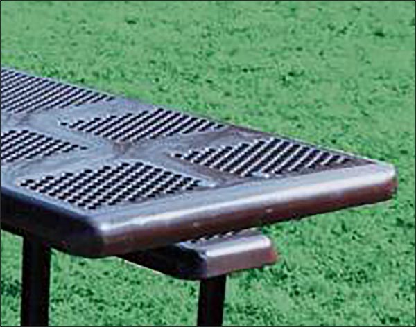 Wheelchair Accessible Perforated Metal Picnic Table