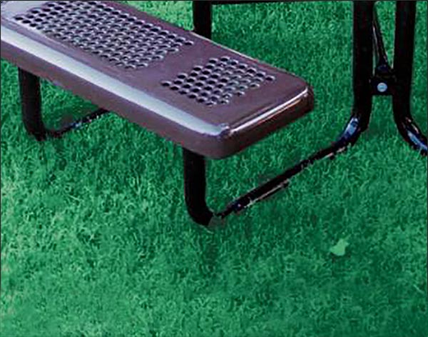 46" Square Perforated Metal Picnic Table