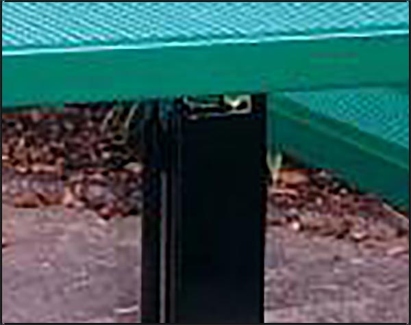 Rectangular Pedestal Innovated Metal Picnic Table