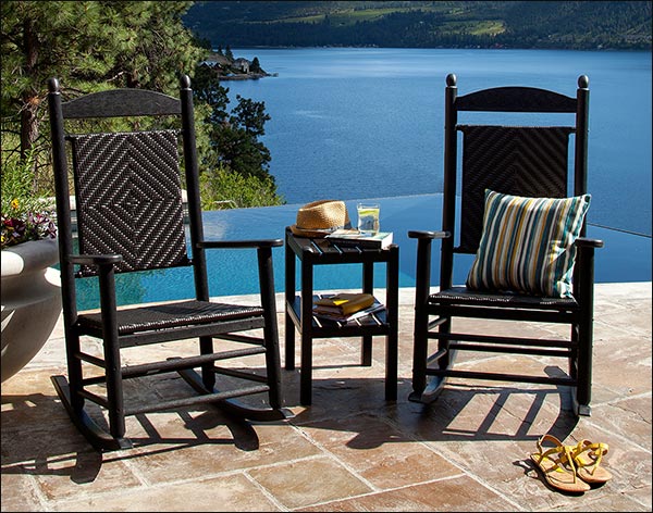 POLYWOOD 2-Shelf Rectangle Side Table