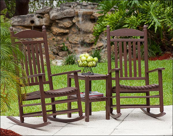 POLYWOOD 2-Shelf Rectangle Side Table