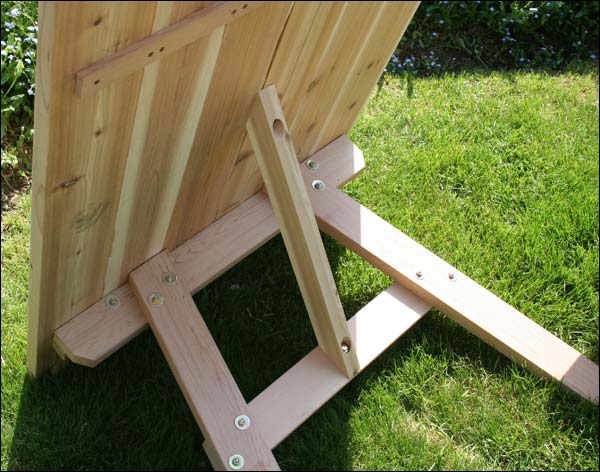 42" Wide Red Cedar Traditional Picnic Table w/Backed Benches