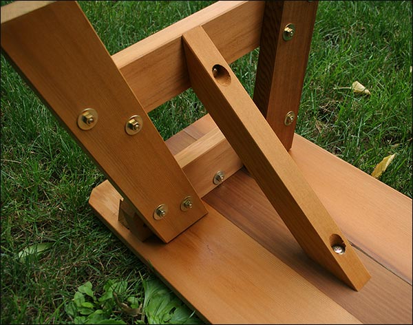 42" Wide Red Cedar Traditional Picnic Table w/Benches