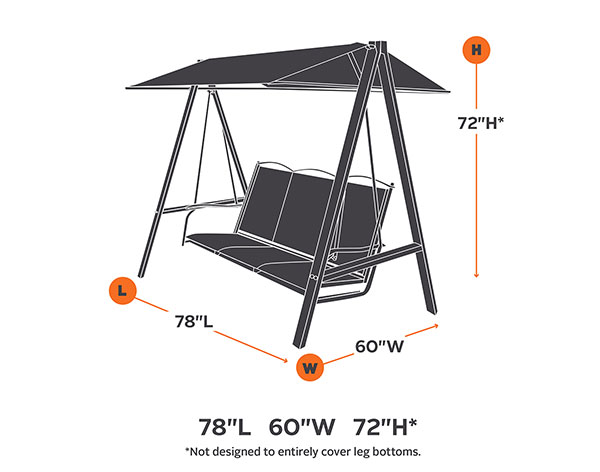 78" Terrace Elite Canopy Swing Cover