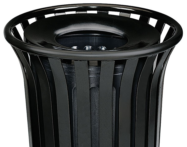 22 Gal. Curved Waste Receptacle w/Lid & Liner