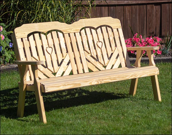 Treated Pine Heartback Garden Bench