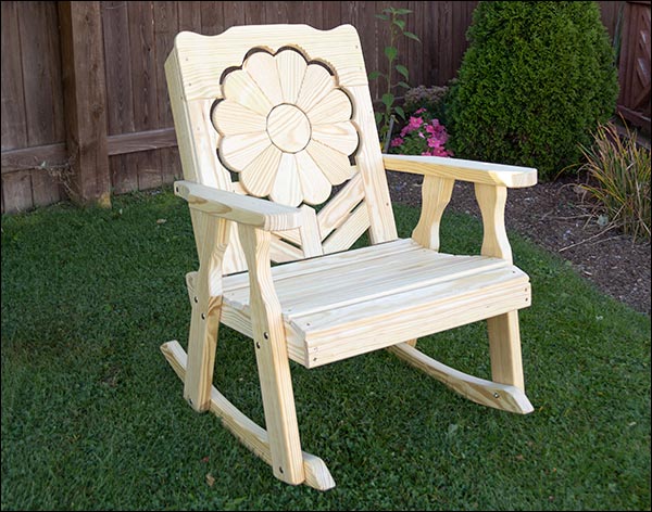 Treated Pine Sunflower Rocker