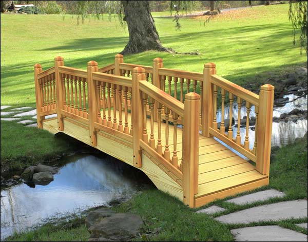 Turned Spindle Rail Pedestrian Trail Bridge