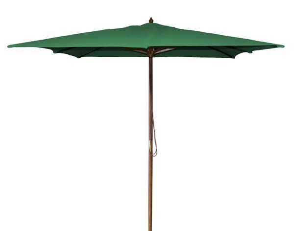 8.5 Square Market Polyester Umbrella w/Hardwood Pole, Manual Lift, and No Tilt