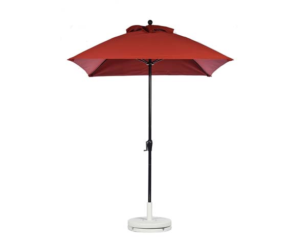 6.5 Square Market Umbrella w/Aluminum Pole, Crank & No Tilt 
