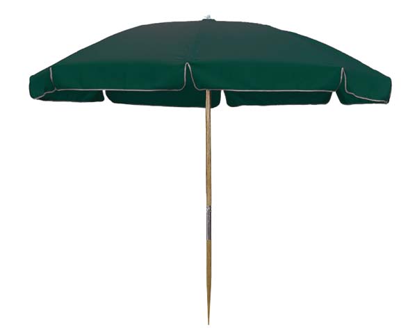 7.5 Octagon Beach Sunbrella Umbrella w/Wood Pole, Pushbutton Lift, and No Tilt