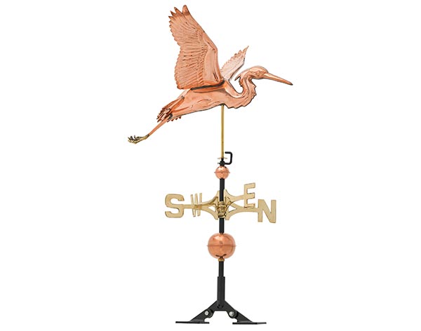 Copper Heron Weathervane