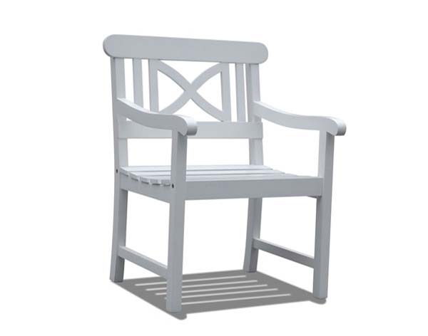 White Acacia Crossback Armchair
