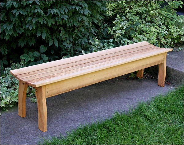 Red Cedar Contoured Bench