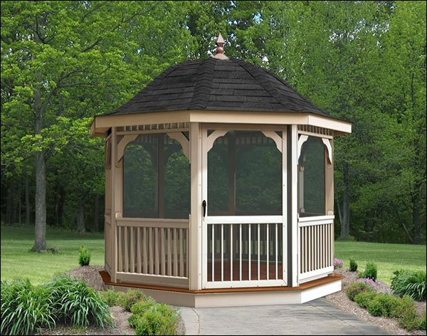 Vinyl Belle Roof Octagon Gazebos