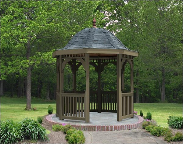 Vinyl Belle Roof Octagon Gazebos