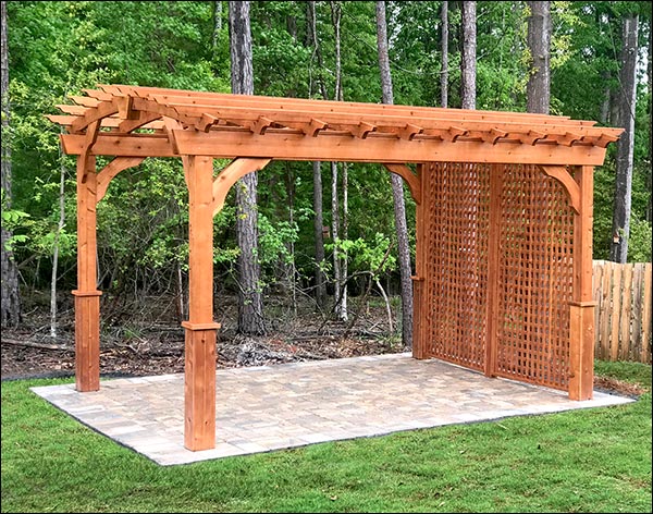 Red Cedar Free Standing Arched Pergolas