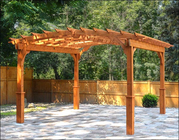 Red Cedar Free Standing Arched Pergolas