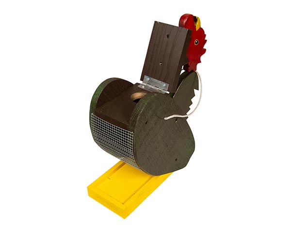 Treated Pine Rooster Birdfeeder