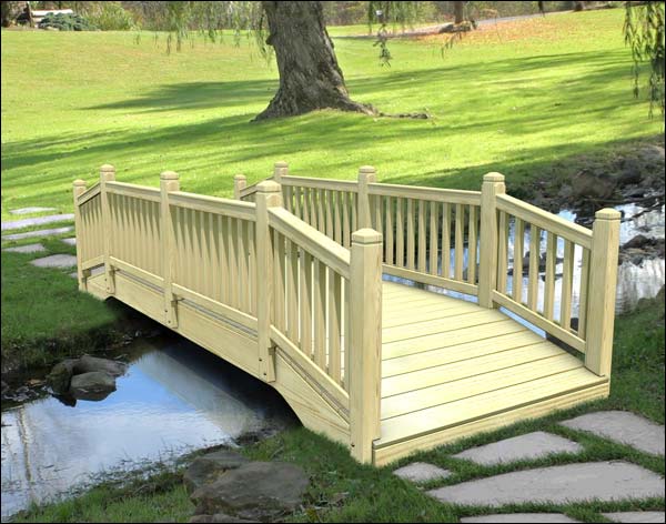 Straight Spindle Rail Pedestrian Trail Bridge