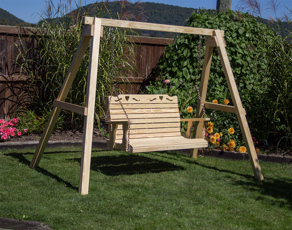 Heavy Duty Quad Wooden Swing Set Pressure Treated 4" post 100mm climbing frame 