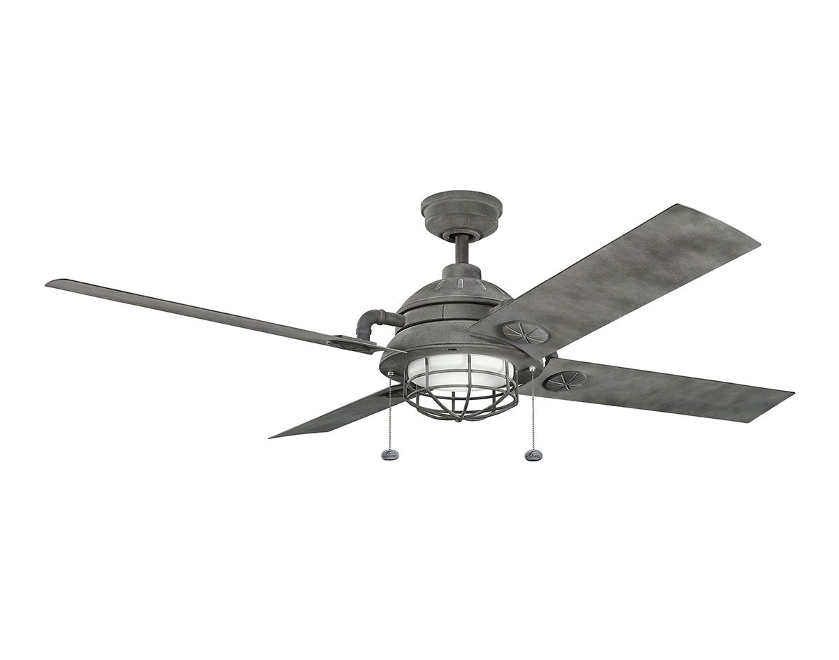65 Weathered Zinc Mora Patio Ceiling Fan