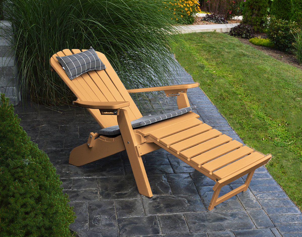 Folding adirondack chair with pull out ottoman sale