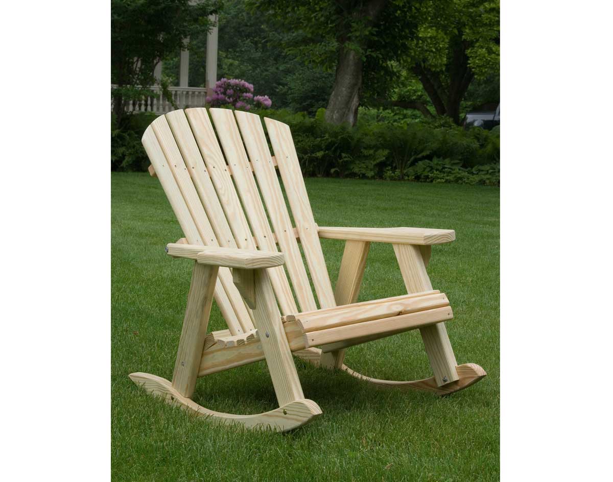 treated pine adirondack rocker